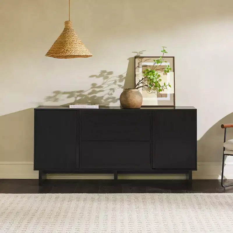 GDFStudio Sophy Modern Wood 63 Sideboard with Adjustable Shelf and Drawer