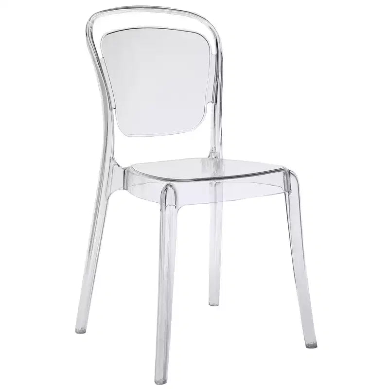 Entreat Dining Side Chair Clear - Modway: Polycarbonate, Spot/Wipe Clean, No Assembly, 330lb Capacity