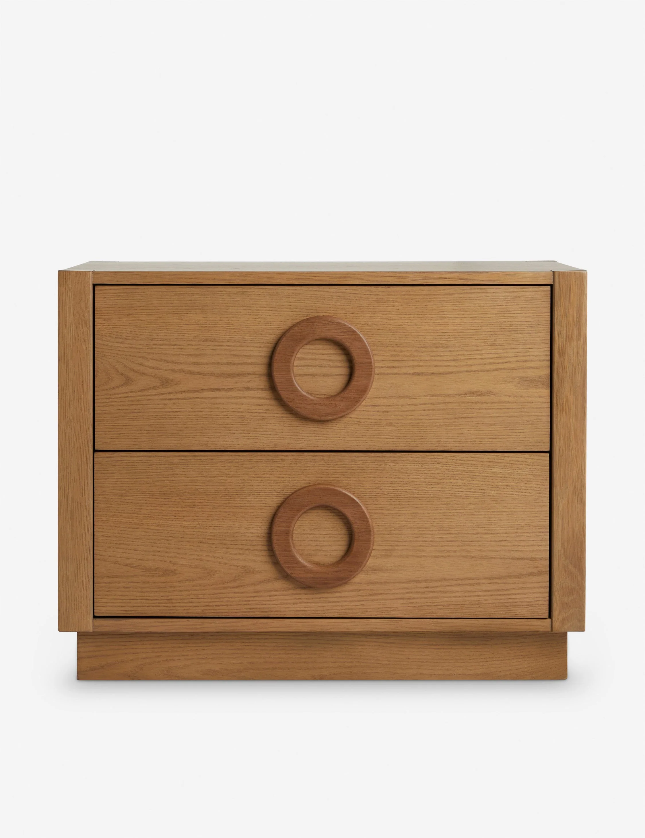 Nightstand - Our nightstand brings a warm, modern shape to your bedside