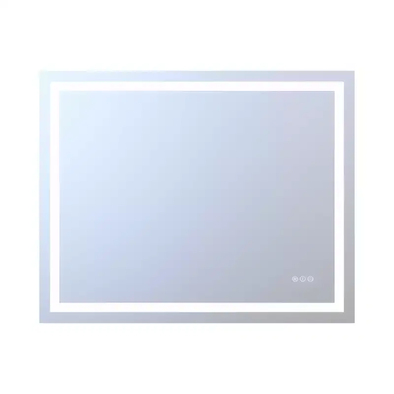 48x36 Wall LED Bathroom Mirror Shatter-Proof, ETL Anti-Fog Vanity Mirror Stepless Dimmable