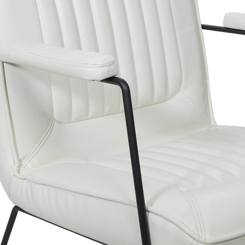Carbon Loft Teigen Faux Leather Chair with Sled Base
