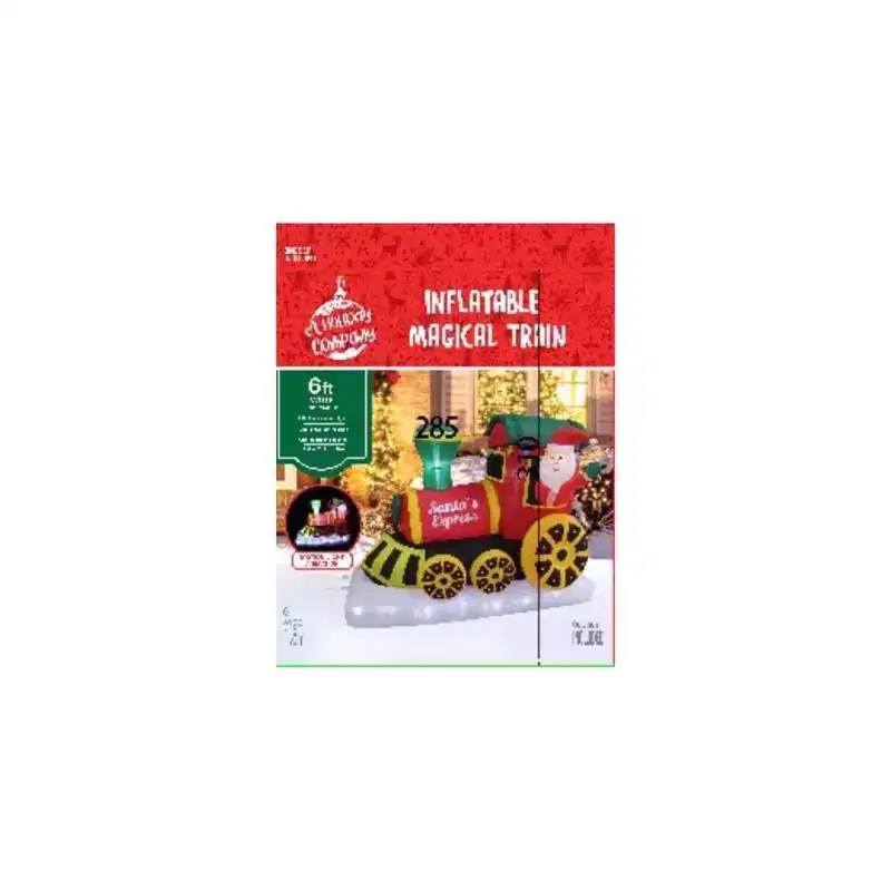 A Holiday Company LED Inflatable Santa's Express Train - Case of 4 - 11 ft.