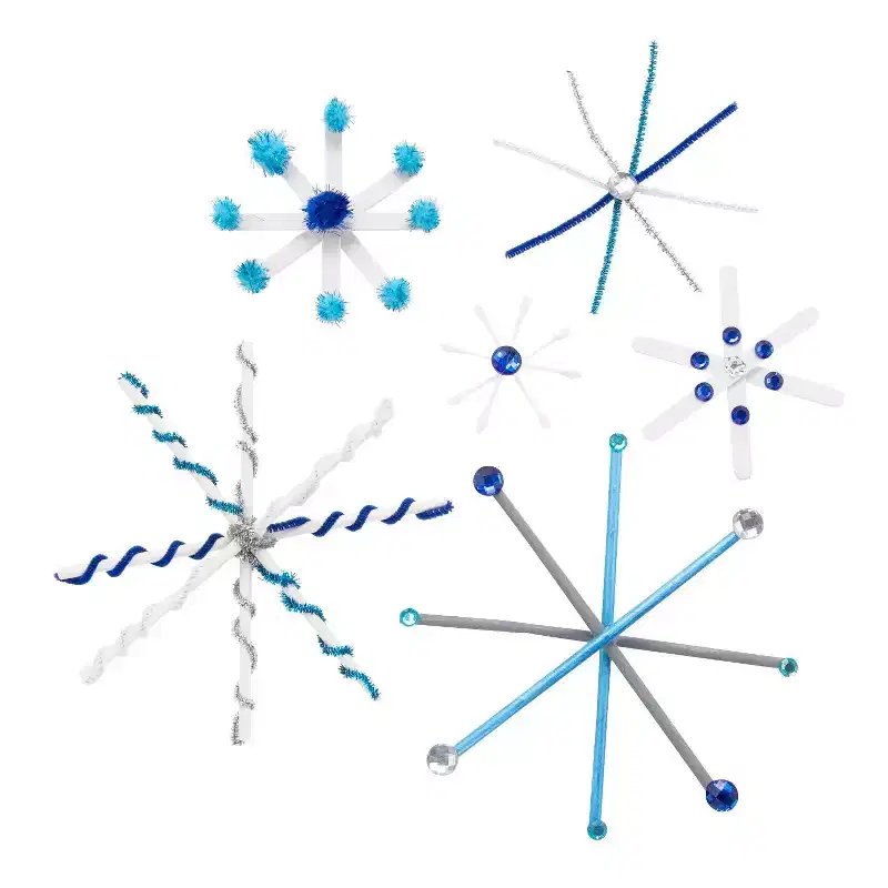 Fun Express STEAM Snowflake Activity Learning Challenge Craft Kit - 419 Pc.