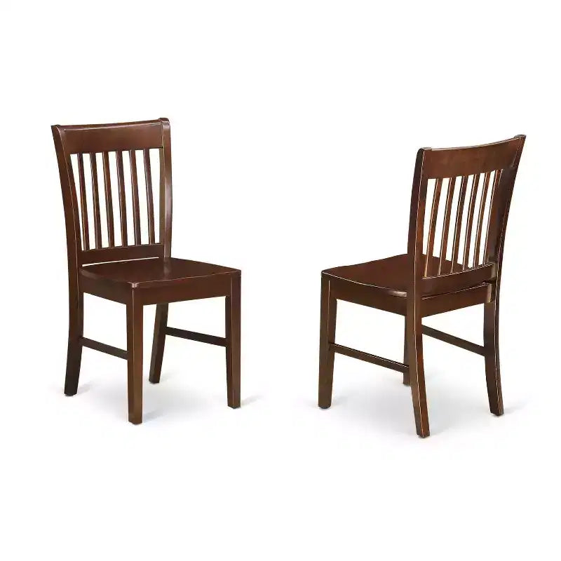3-Pc Mahogany Finish Solid Wood Top - Dining Room Set - Seats 4