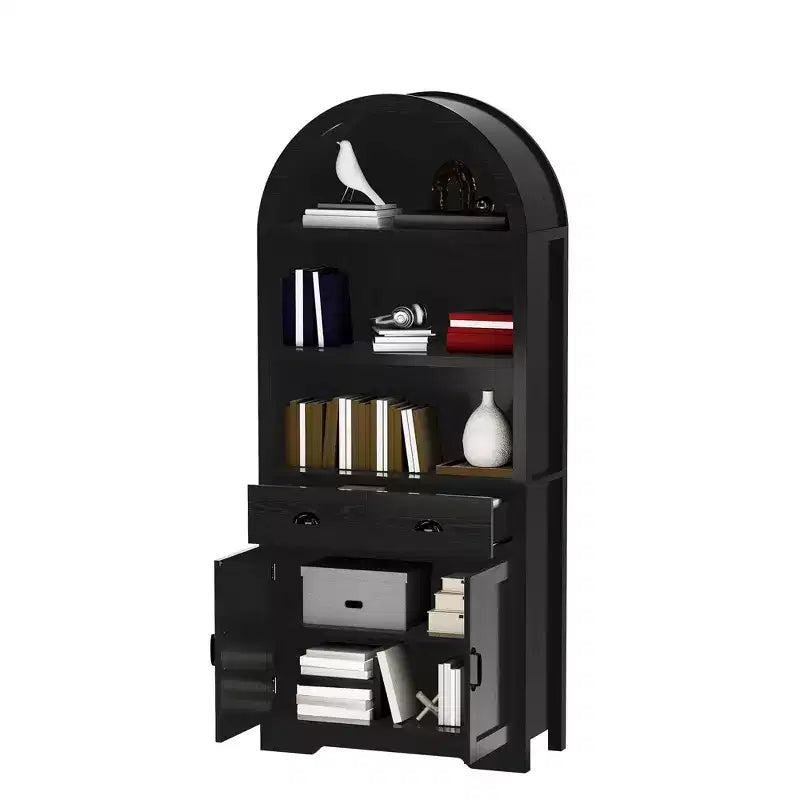 Metal & MDF Arched Bookshelf 11.8x31.5x70.9''