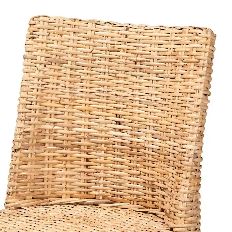Bohemian Light Honey Kubu Rattan & Mahogany Wood Dining Chair