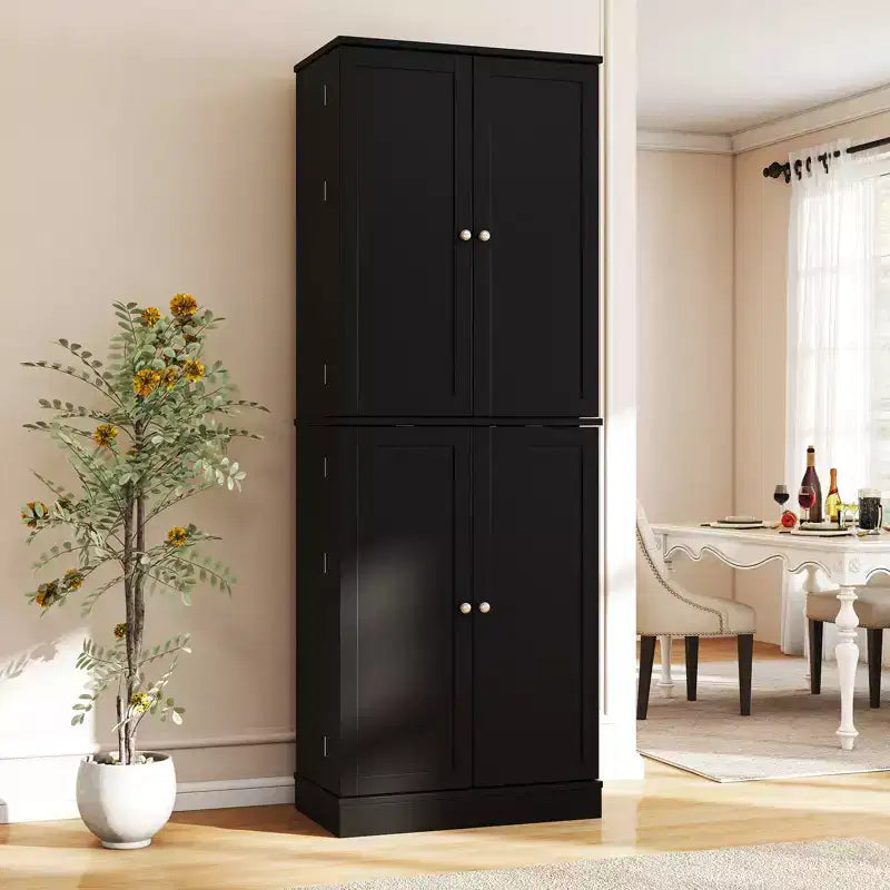 Costway 65-inch Kitchen Pantry Cabinet w/ 16 Door Shelves & 6 Adjustable Shelves