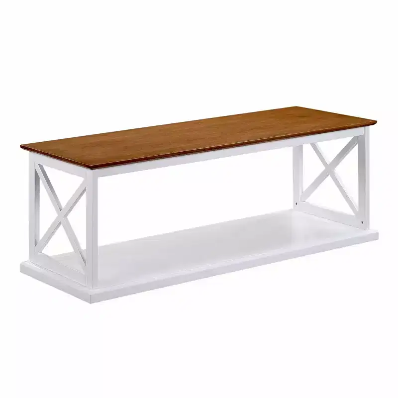 Coventry Coffee Table with Shelf Driftwood/White - Breighton Home