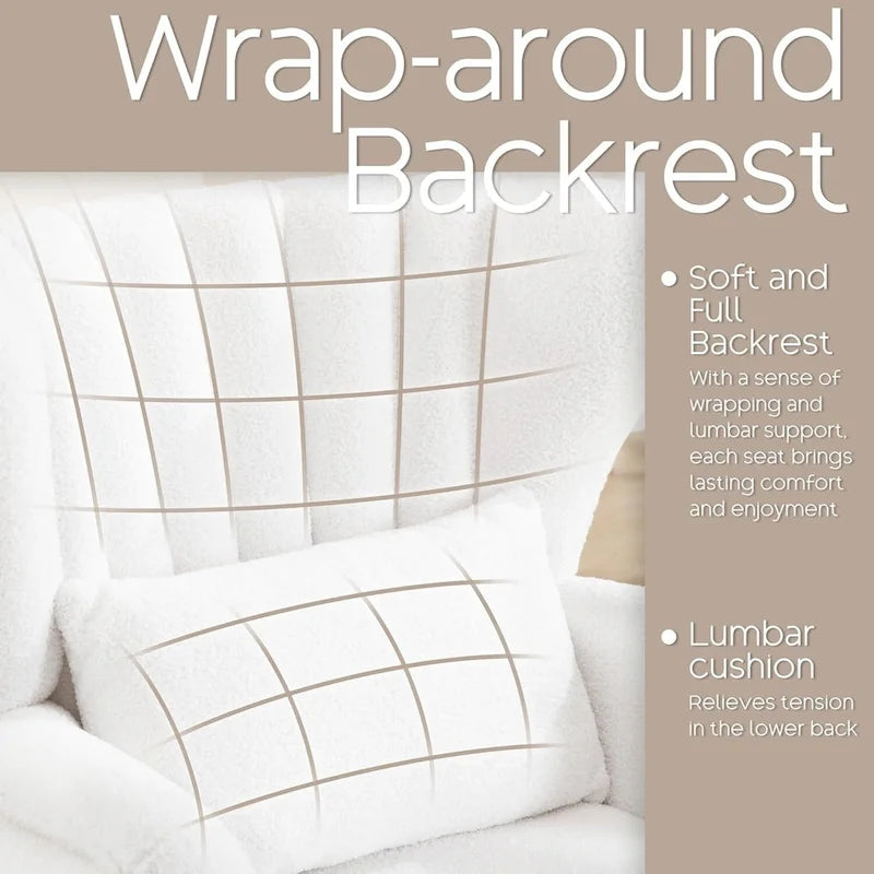 Modern Wingback Arm Chair Upholstered Accent Chair
