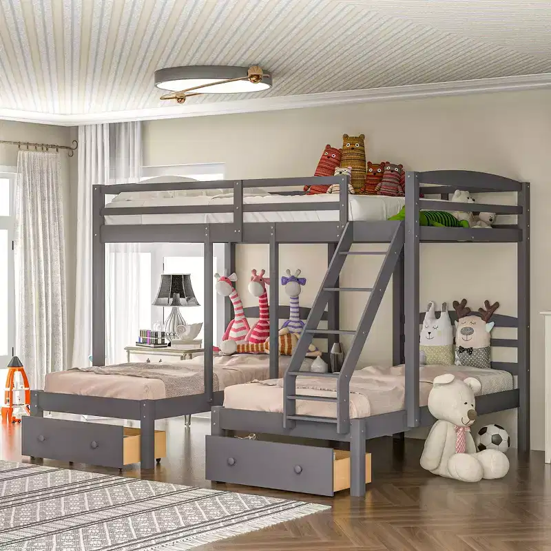 Full over Twin & Twin Bunk Bed