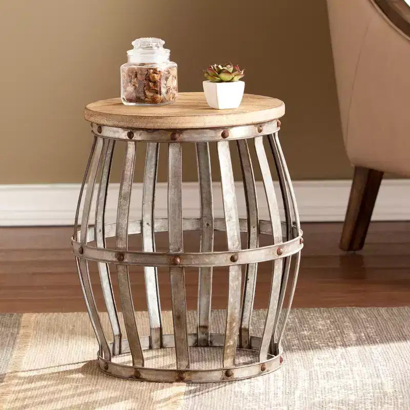 Mencino Accent Table - Silver - SEI