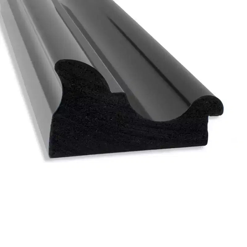 44" x 33" Non-Beveled Colonial Black Wall Mirror - Amanti Art: Modern Rectangle, Includes Mounting Hardware