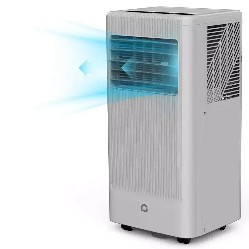 Climatiseur portable Flarhettoric 10 000 BTU, 3 en 1 (refroidissement/ventilation/déshumidification), idéal pour les pièces jusqu'à 52 m² (560 pi²), et conçu pour les pièces silencieuses.
