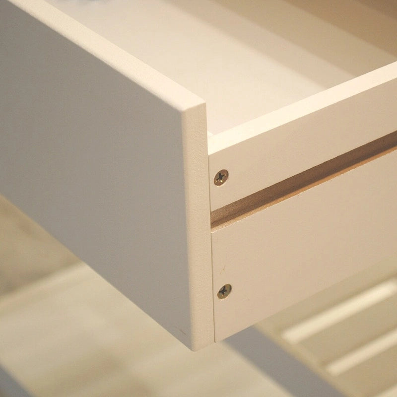 Rolling Kitchen Cart with Natural Wood Top 2 Open Shelves and Towel Rack