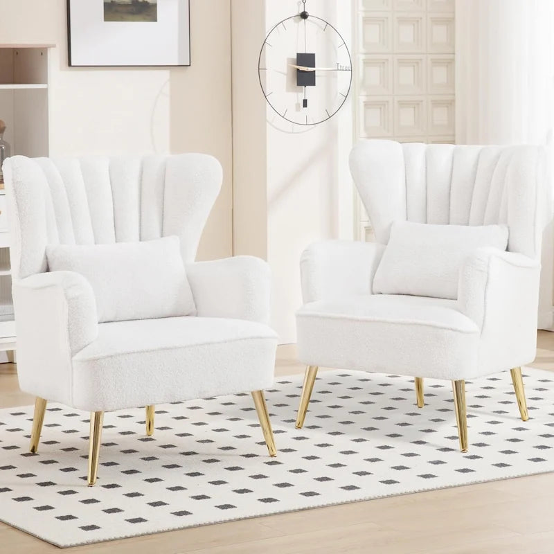 Modern Wingback Arm Chair Upholstered Accent Chair