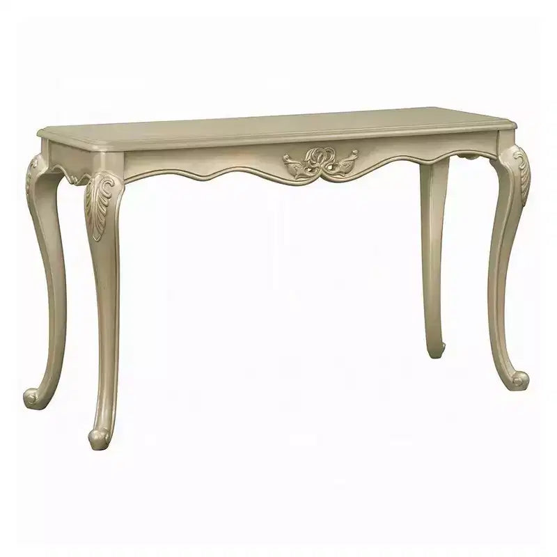 Royal Hampton Sofa Table, Ornate Classic European Champagne Gold Wood 52 Inch