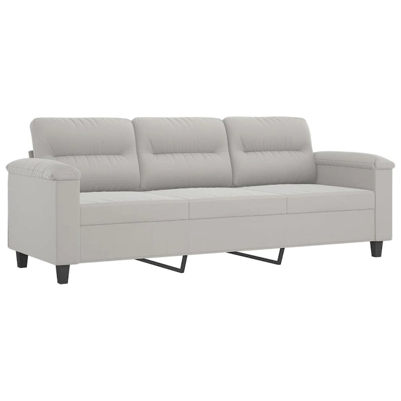Modern Accent Upholstered Chair with Footstool Microfiber Fabric
