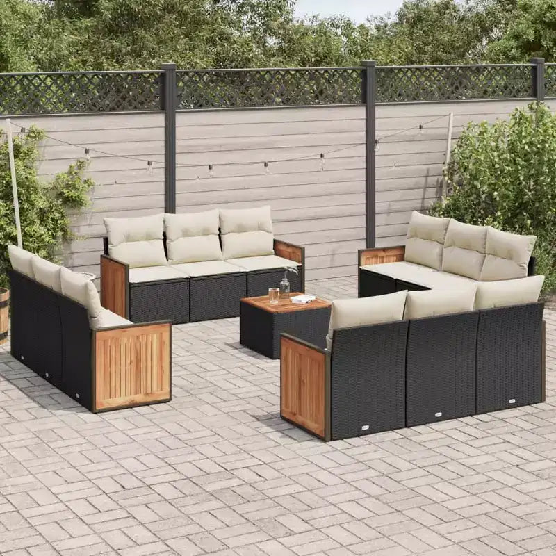 vidaXL Modular Garden Sofa Set with Cushions