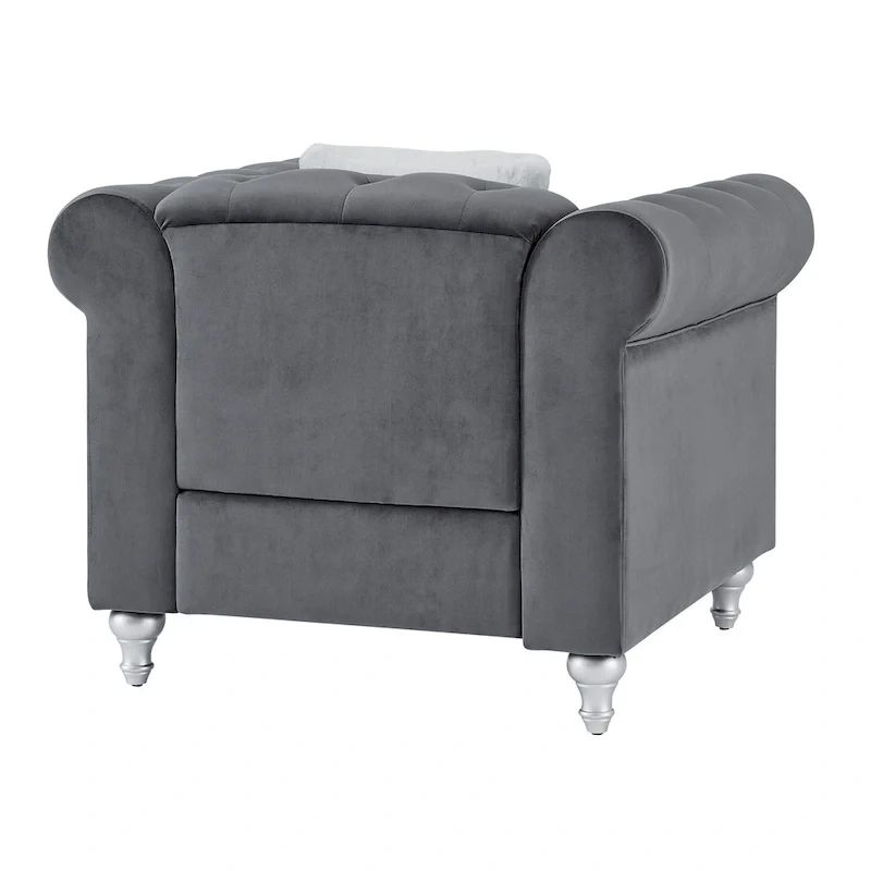 Velvet Crystal Accent Chair