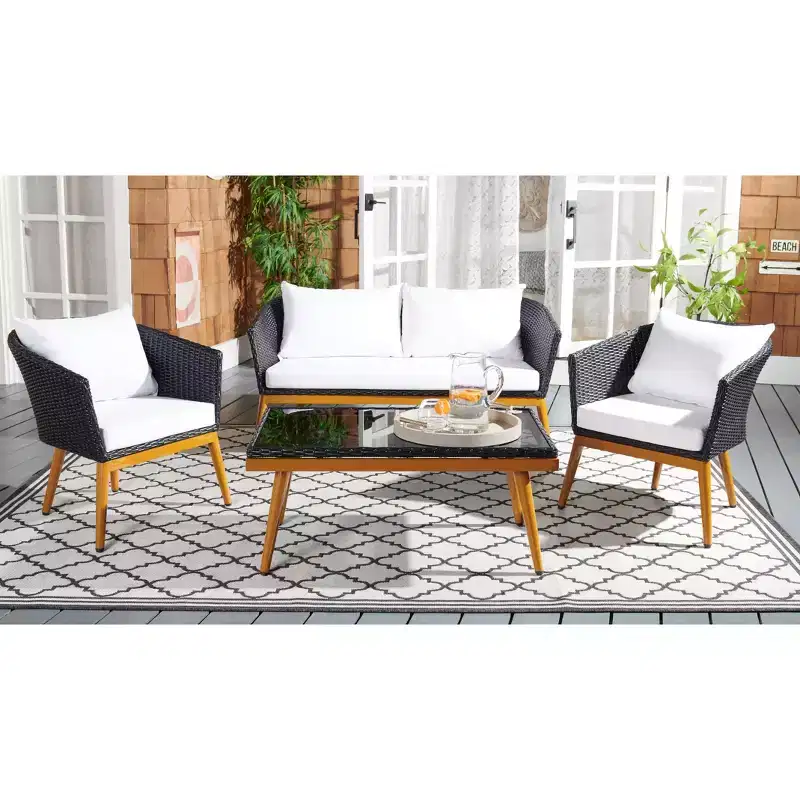 Malsor 4 Piece Living Set - Indoor/Outdoor - PAT7529 - Safavieh