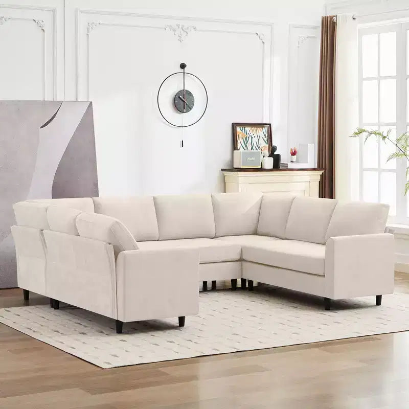 Hyleory Middle U Shaped Sofa, Large 8 Seater sofa,Breathable Soft Fabric