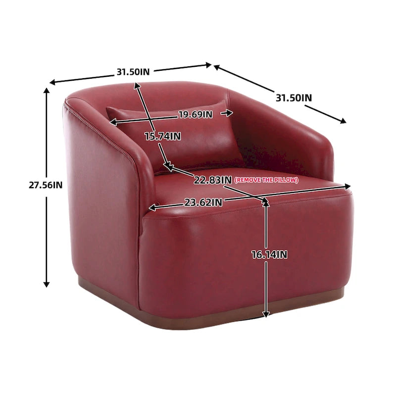 360-Degree Swivel Barrel Accent Chair