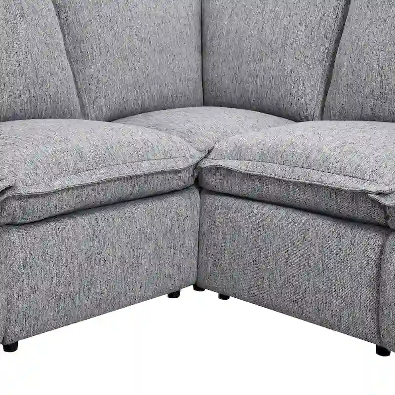 L-Shaped 5-Seater Power Recliner Sofa with USB Port