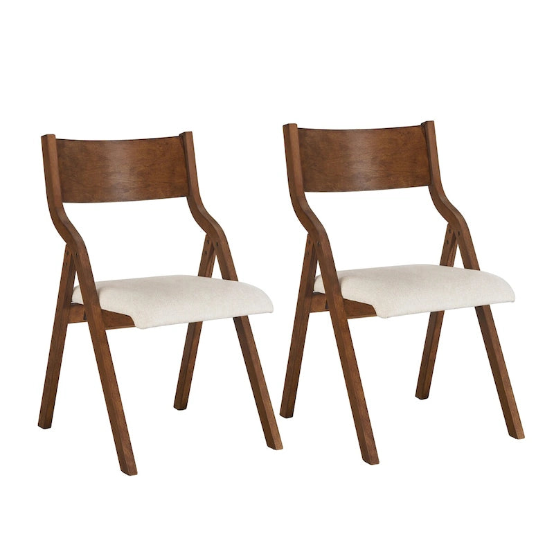 Upholstered Folding Dining Chair, Set of 2