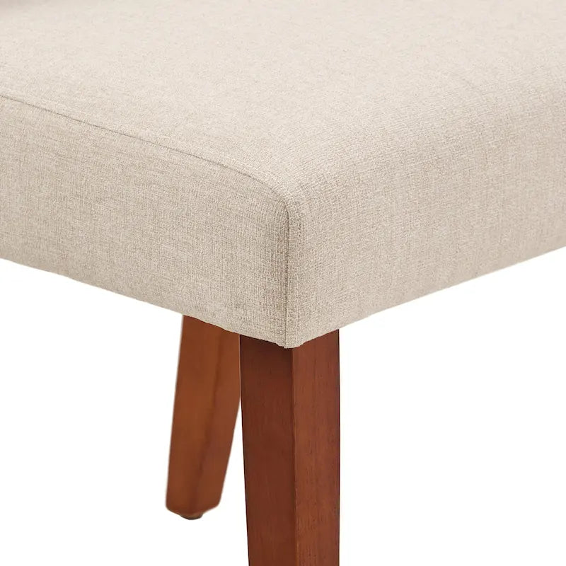 Upholstered Fabric Keyhole Dining Chair