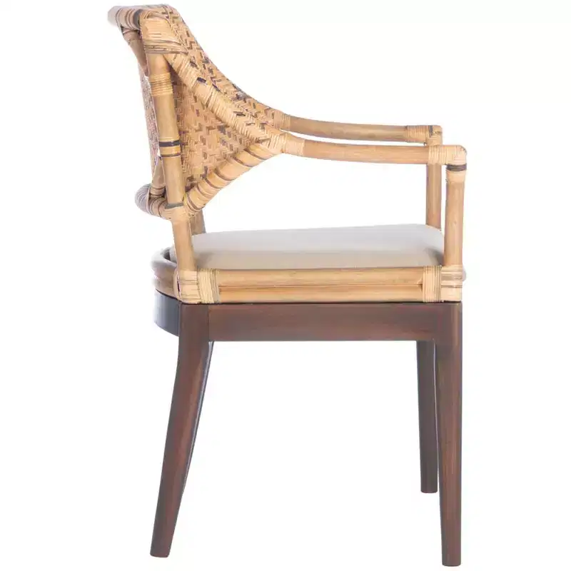 Carlo Arm Chair - SEA4002A - Brown&Honey/Beige - Safavieh