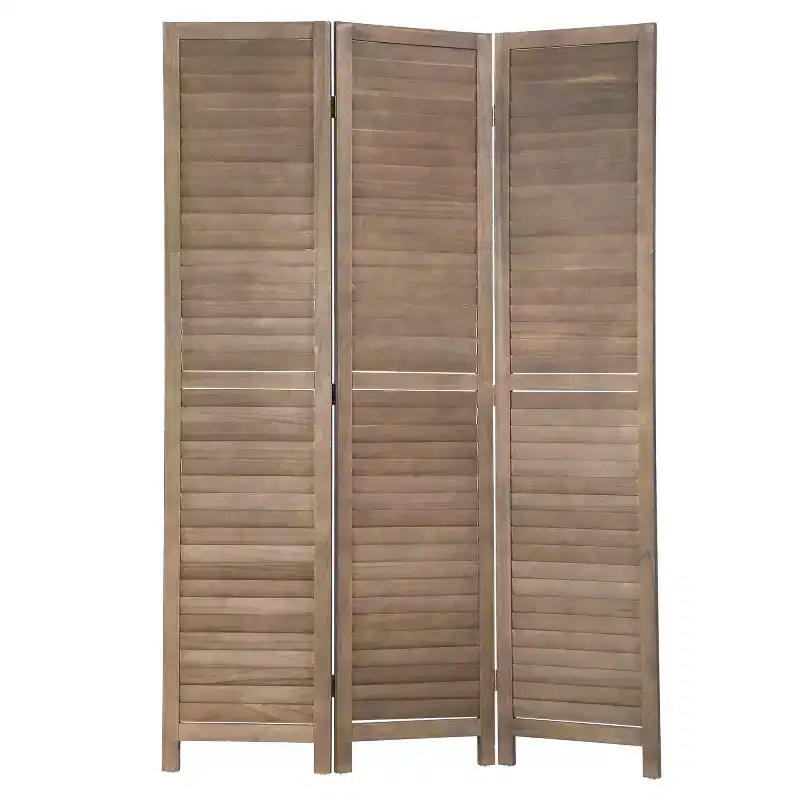 3/4/6 Panel 5.75ft Wooden Room Divider Tall Privacy Wall Divider Screen Divider with Adjustable Louvers Versatile and Stylish Privacy Screen