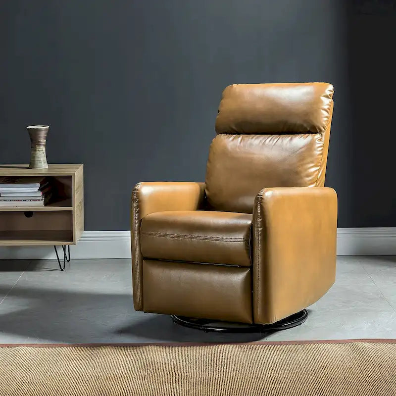 Manual Swivel Recliner with Metal Base
