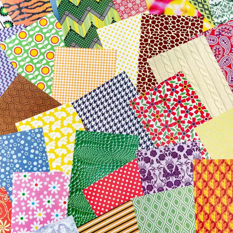Roylco All Kinds of Fabric Design Papers, 200 Sheets