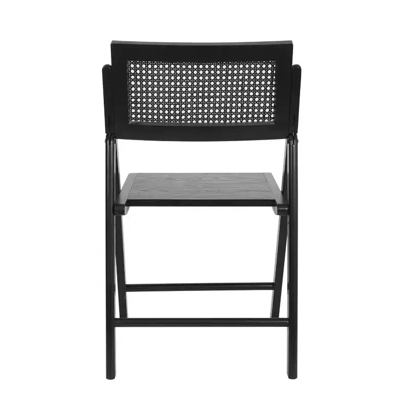 Merrick Lane Set of 2 Cane Rattan Folding Chairs